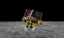 SLIM spacecraft landing on the moon