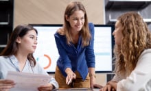 women working together in an office