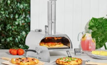 pizza oven with pizzas