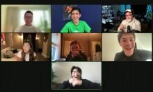 The cast of 'Avatar' on a group call.