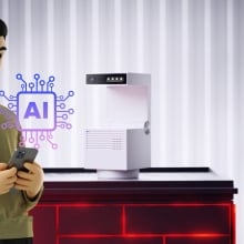 Genie S with a man using AI companion app