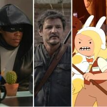 Images from HBO Max shows: "The Last of Us," "Watchmen," "Miracle Workers," "I May Destroy You," and "Fionna and Cake."
