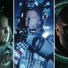 Kristen Stewart in "Underwater," Bruce Willis in "Armageddon," and John David Washington in "The Creator."