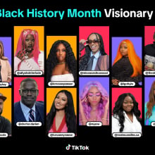 A collage of photos of the TikTok Visionary Voices honorees. 