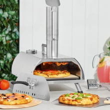 pizza oven with pizzas