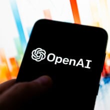 OpenAI logo on a smartphone 