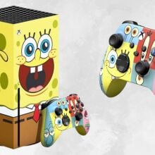 Xbox Series X 'Nickelodeon All-Star Brawl 2' Special Edition Bundle against a gray background