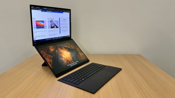 Asus Zenbook Duo on a table