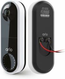 the Arlo Essential Wired Video Doorbell on a white background