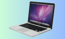 Macbook open on homescreen
