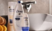 POZNAN, POLAND - NOV 10, 2017: Dove products, a personal care brand, owned by Unilever and sold in more than 80 countries