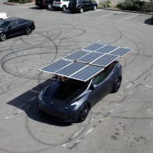 Dartsolar solar roof on Model Y