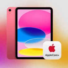 apple ipad 10th gen against a colorful background